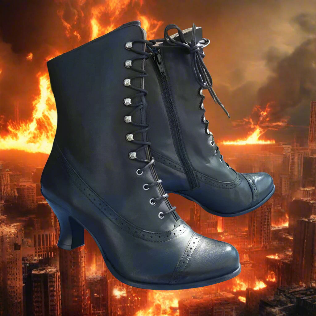 2022 large size women's shoes British style boots thick heel short boots mid-tube motorcycle boots women's boots 43 - Premium  from Lizard Vigilante - Just $82.99! Shop now at Lizard Vigilante