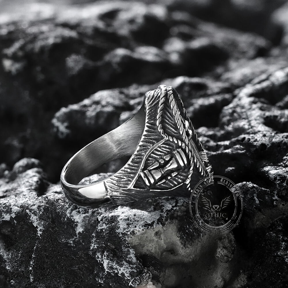 Lighthouse Hourglass Stainless Steel Marine Ring