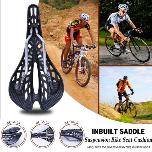 Lightweight Bicycle Front Seat Mat Bike Saddle Bicycle Seat Cushion Pad Breathable Soft Spider Web Saddle Cycling Bicycle Hollow Seat Saddle Comfy Ultra Light Mountain Bike Road Bicycle Saddle