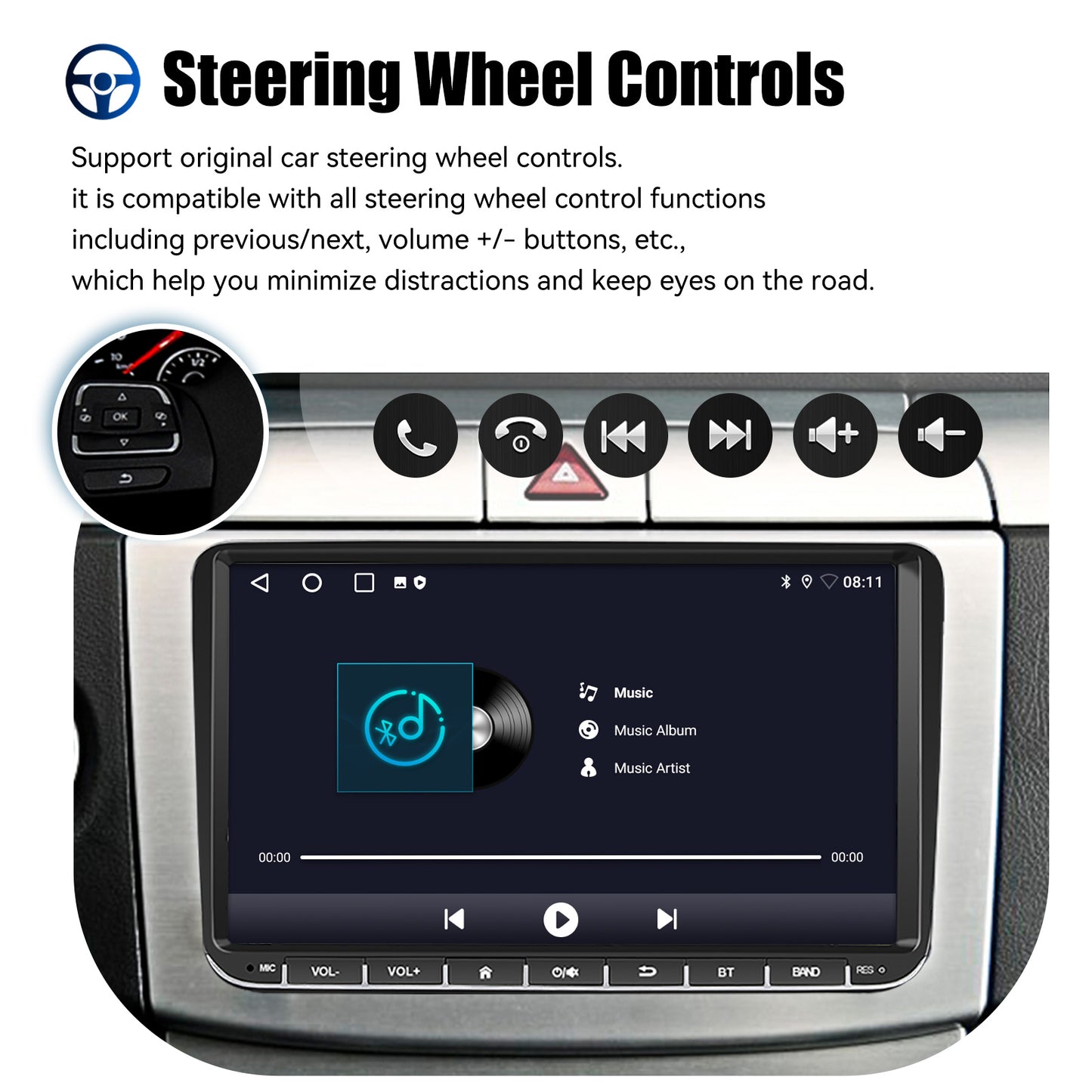 Road Riot 9-Inch Android Car Stereo – Wireless CarPlay Rock-Nav System