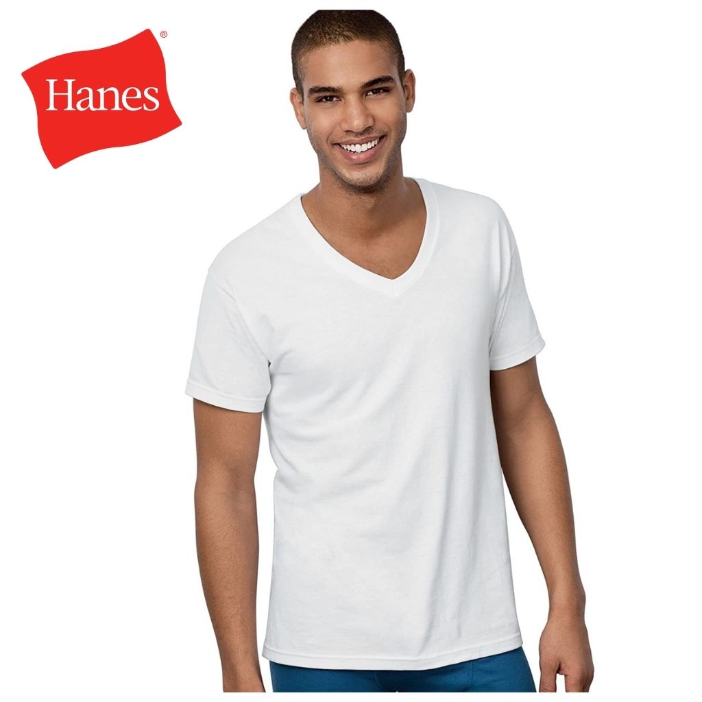 6-Pack Hanes Men's ComfortSoft 100% Cotton Tagless Undershirt- Tank, V-Neck, Crew