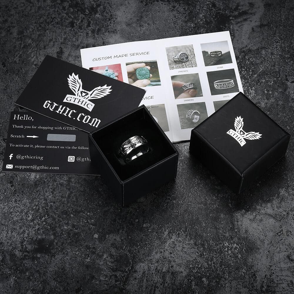 Loyal Wolf Pattern Alloy Embossed Ring