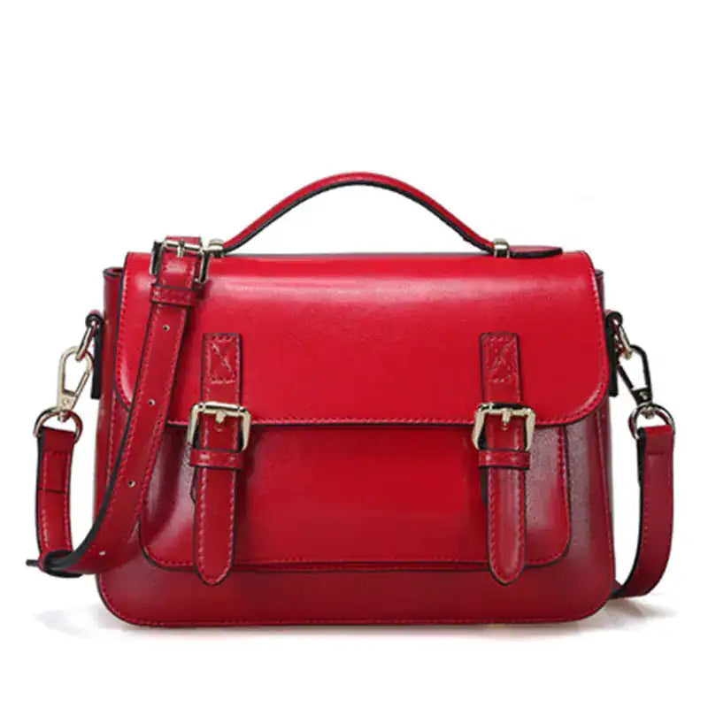 Women's Cowhide Leather Messenger Pouch