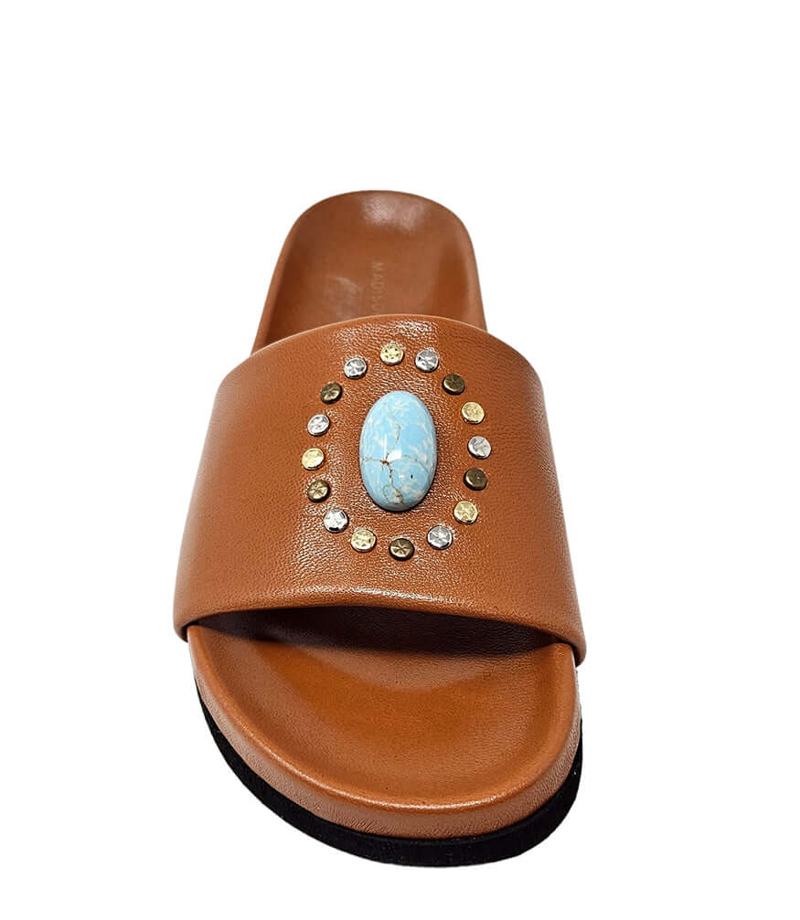 Athena Cognac Open Toe Sandal