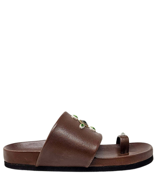 Tyche Chocolate Toe Ring Sandal