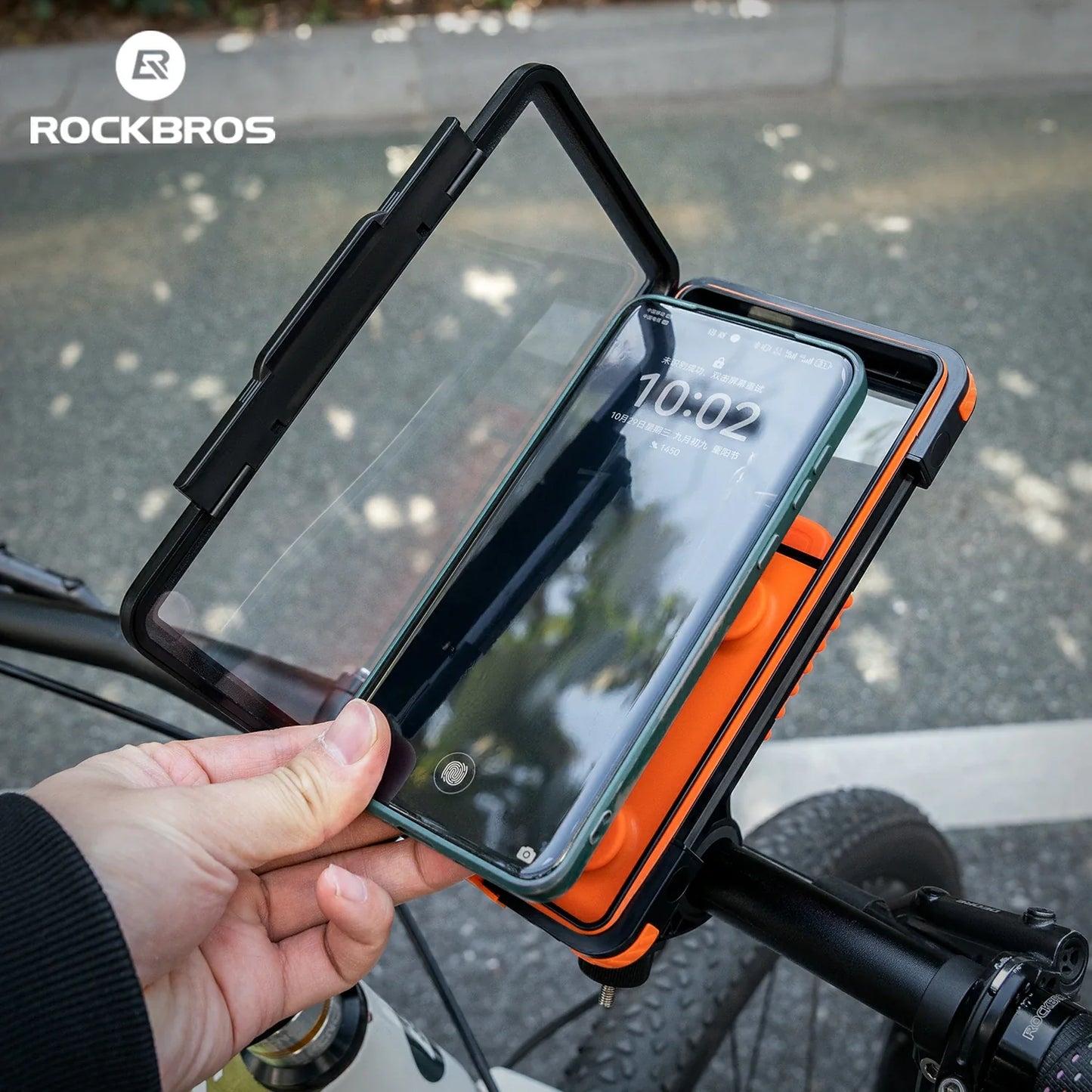 Magnetic Waterproof Bike Phone Holder Shock-Absorbing For 4.7–6.9‘’