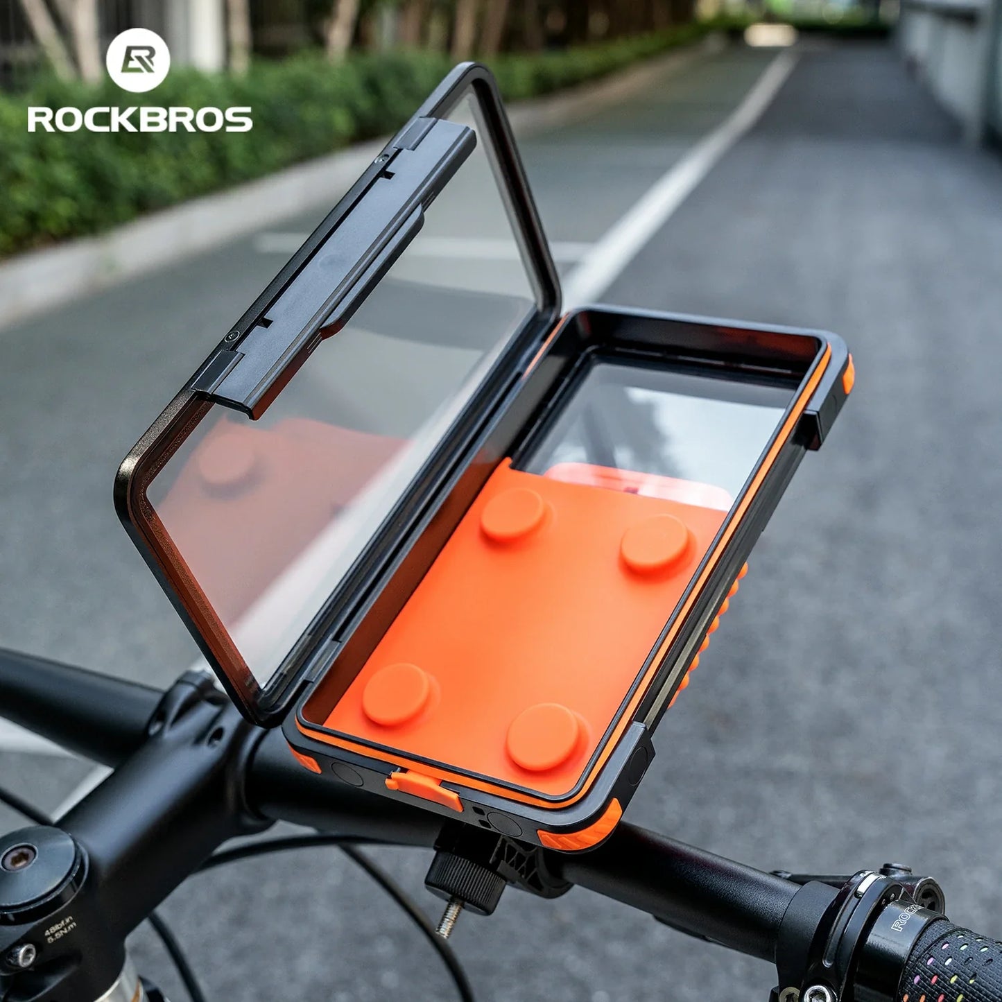 Magnetic Waterproof Bike Phone Holder Shock-Absorbing For 4.7–6.9‘’