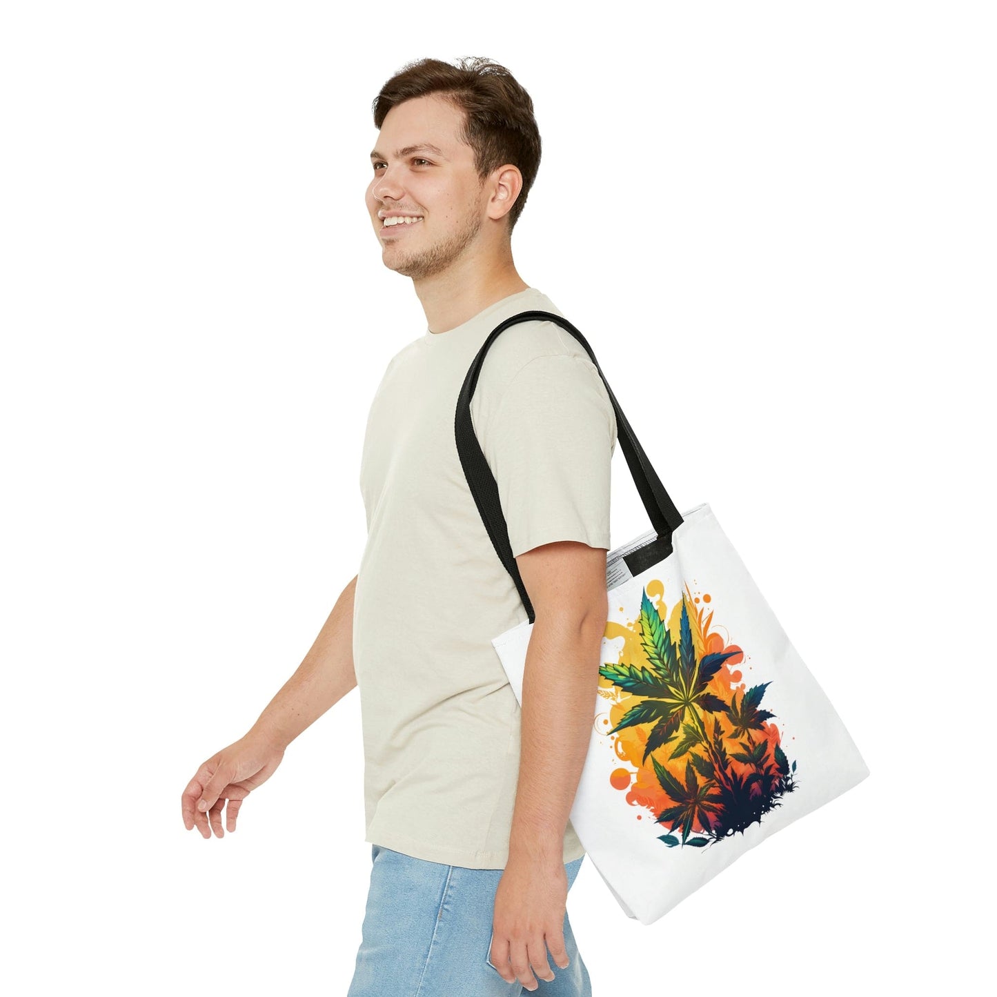 Warm Cannabis Paradise Weed Tote Bag