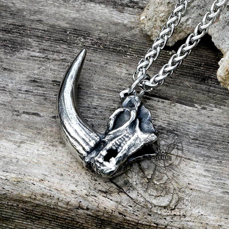 Mandalorian Mudhorn Skull Stainless Steel Pendant