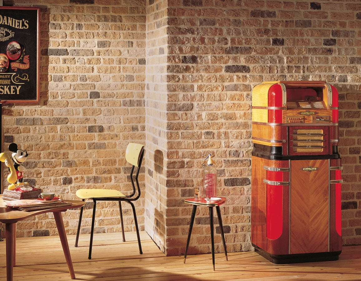 Granulbrick Pink Manufactured Stone Handmade Brick Veneer - Livfloors Collection