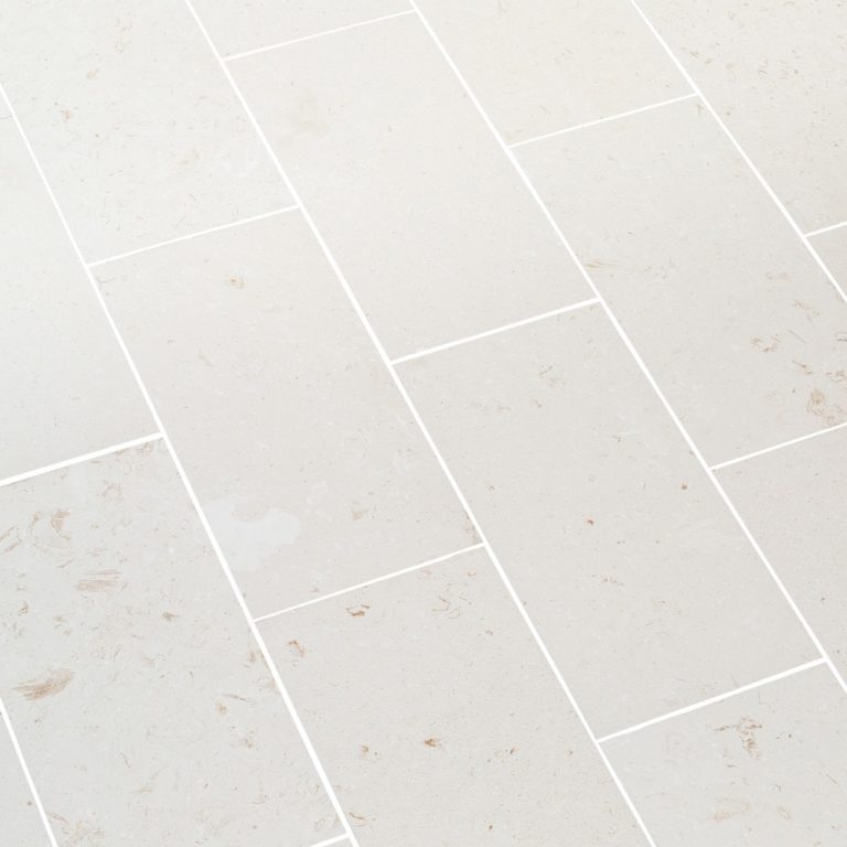Mayra White Limestone Polished Floor and Wall Tile - Livfloors Collection