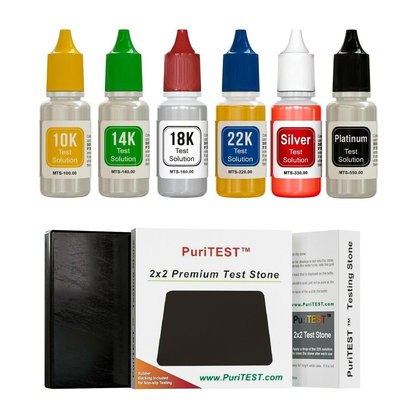 Gold Silver Test Kit 10K 14K 18K 22K 24K 999 Platinum Jewelry with Rare Earth Magnet