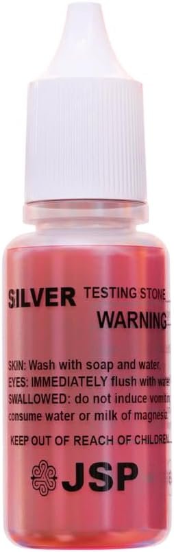 Silver Jewelry Test Kit Detect Plated Fake 999 Sterling Rings Coins Necklaces Bars Tester Scratch Stone