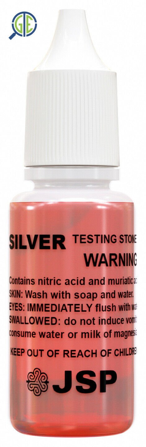 GOLD/SILVER Test Acid Tester Kit 14k 18k .999 .925 Sterling Testing Stone Detect
