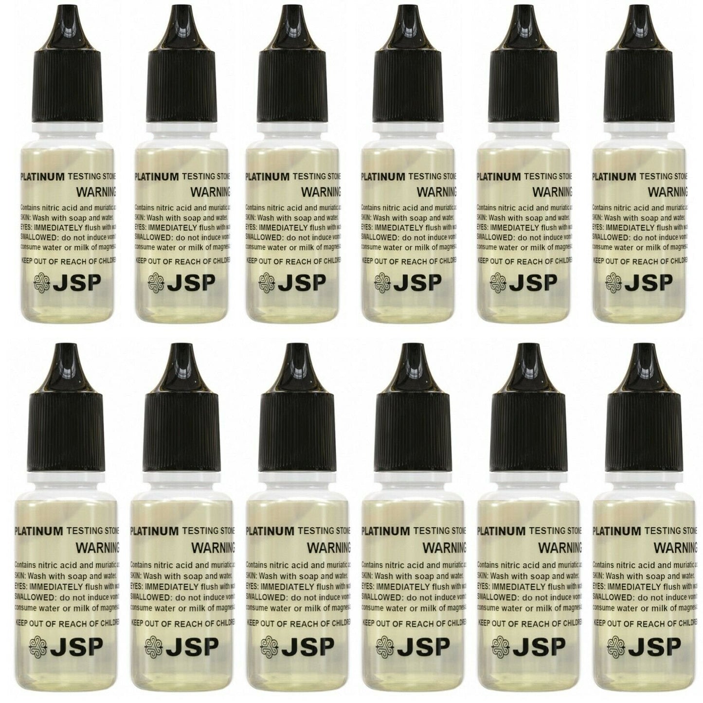 LOT 12 JSP Platinum Metal Test Acid Karat Testing Solution Jewelry Tester Metals