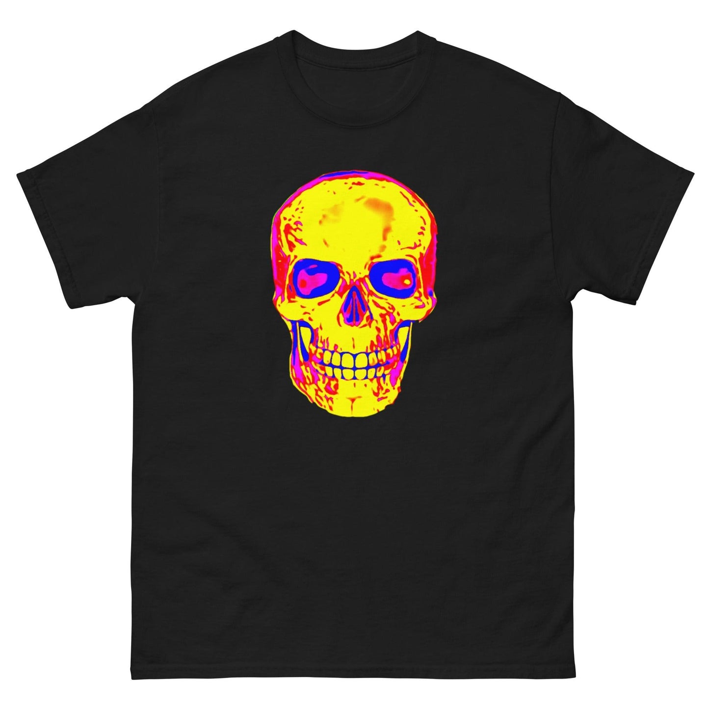 Fun Skull Men's classic tee Featuring a big orangy skull - Lizard Vigilante