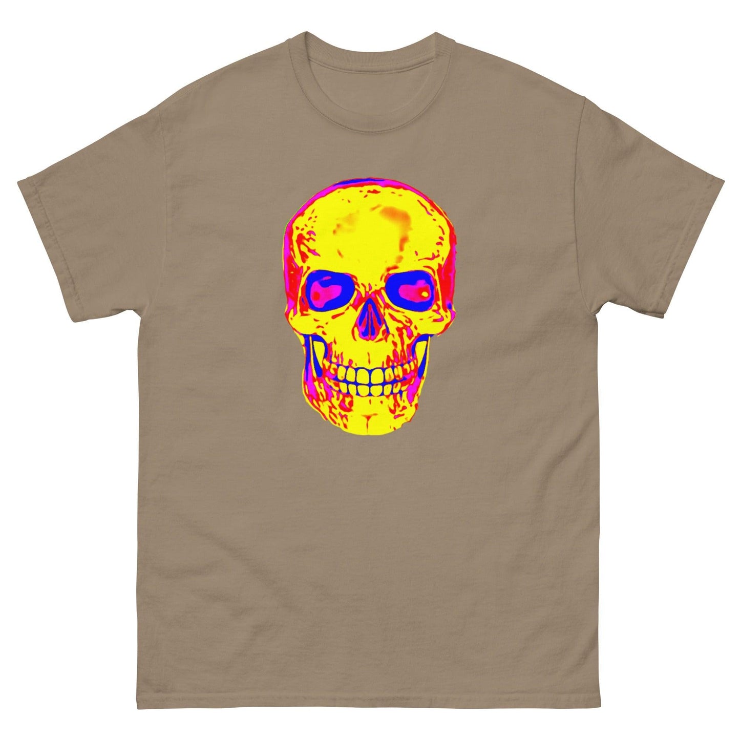 Fun Skull Men's classic tee Featuring a big orangy skull - Lizard Vigilante