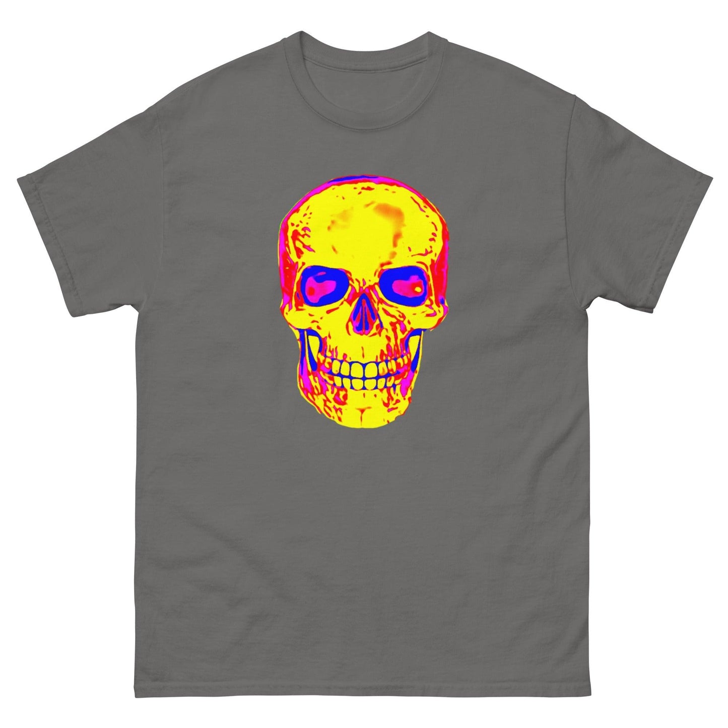 Fun Skull Men's classic tee Featuring a big orangy skull - Lizard Vigilante