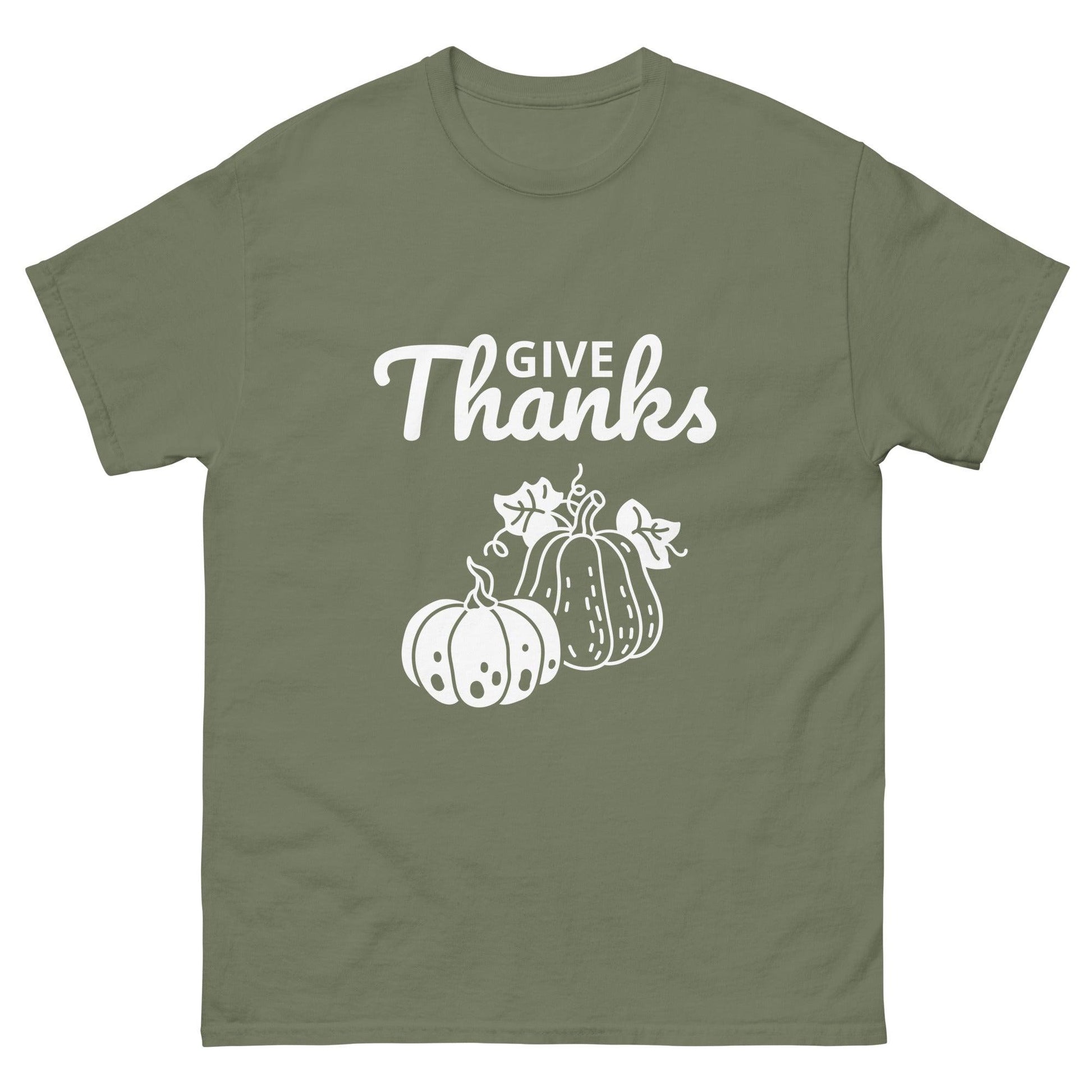 Give Thanks Thanksgiving Men's Classic Tee T-Shirt - Lizard Vigilante