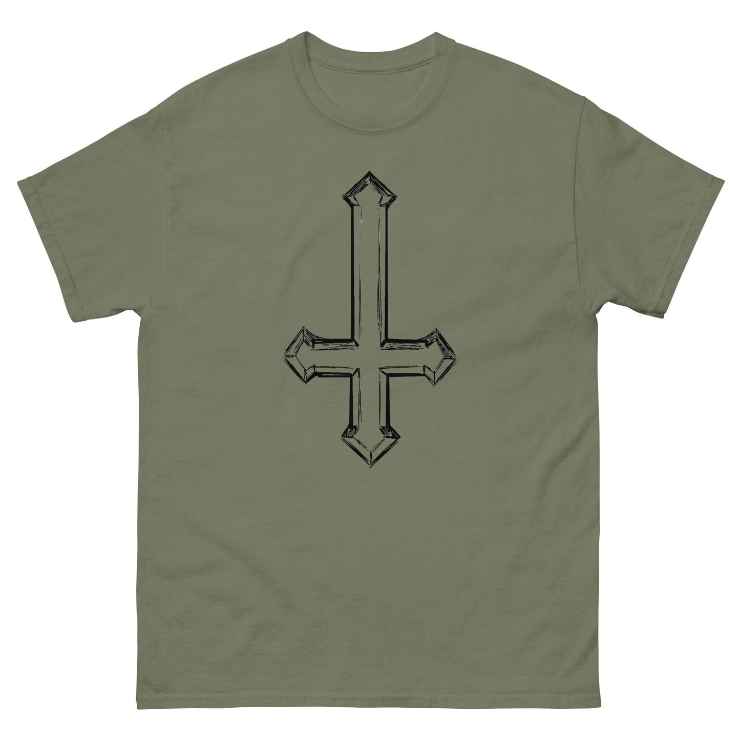 Upside Down Cross Sketch Men's classic tee - Lizard Vigilante