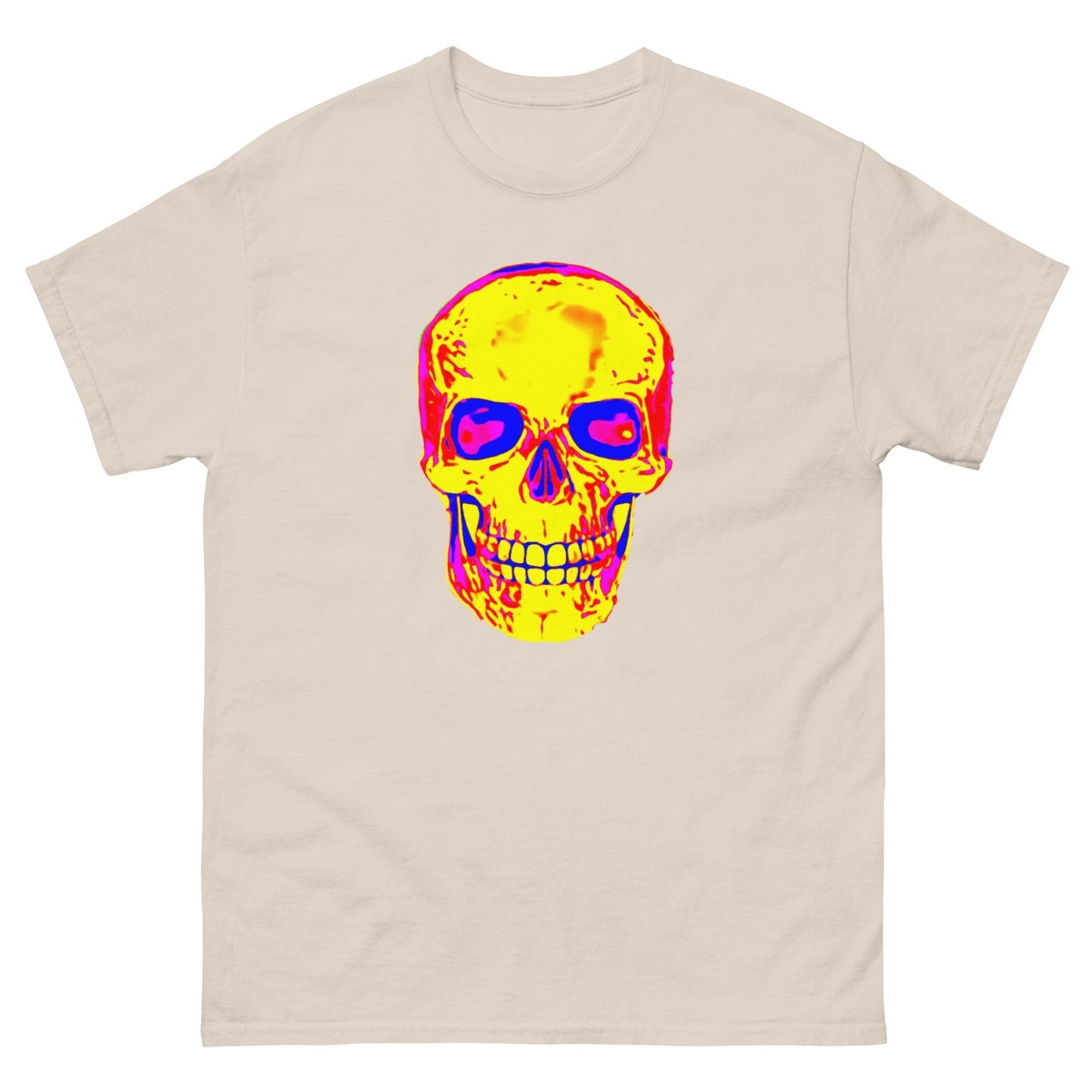 Fun Skull Men's classic tee Featuring a big orangy skull - Lizard Vigilante