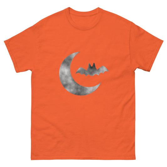 Halloween Cloudy Moon Bat Men's classic tee / Bat T-Shirt - Lizard Vigilante
