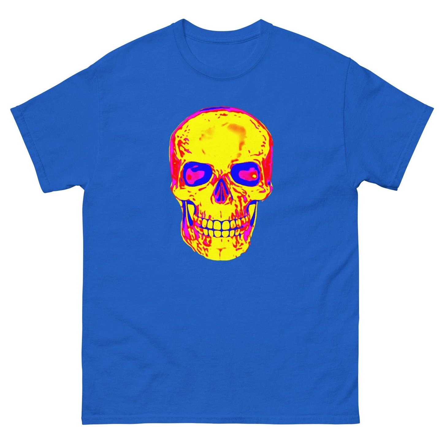 Fun Skull Men's classic tee Featuring a big orangy skull - Lizard Vigilante