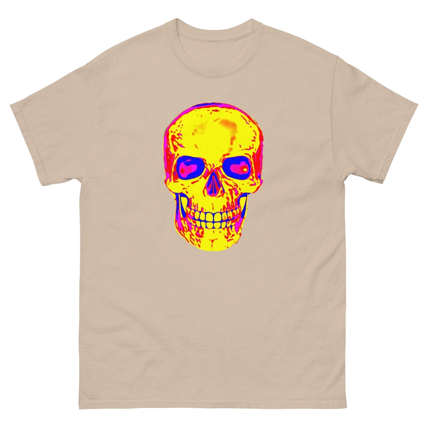 Fun Skull Men's classic tee Featuring a big orangy skull - Lizard Vigilante