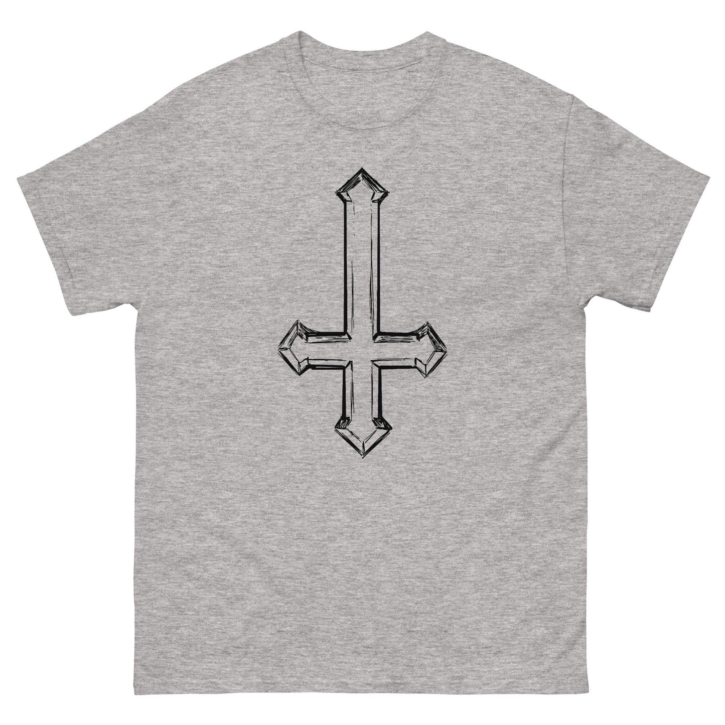 Upside Down Cross Sketch Men's classic tee - Lizard Vigilante