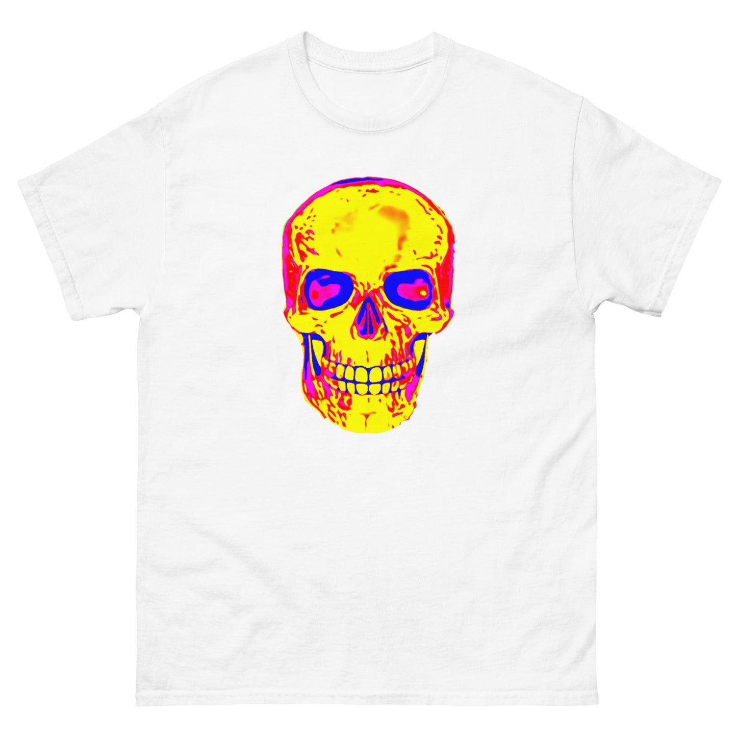 Fun Skull Men's classic tee Featuring a big orangy skull - Lizard Vigilante