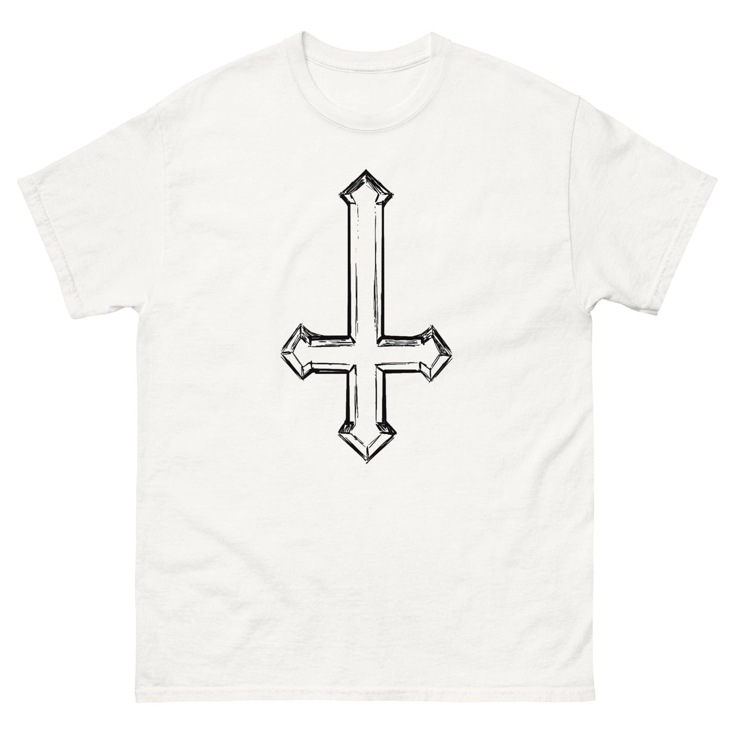 Upside Down Cross Sketch Men's classic tee - Lizard Vigilante