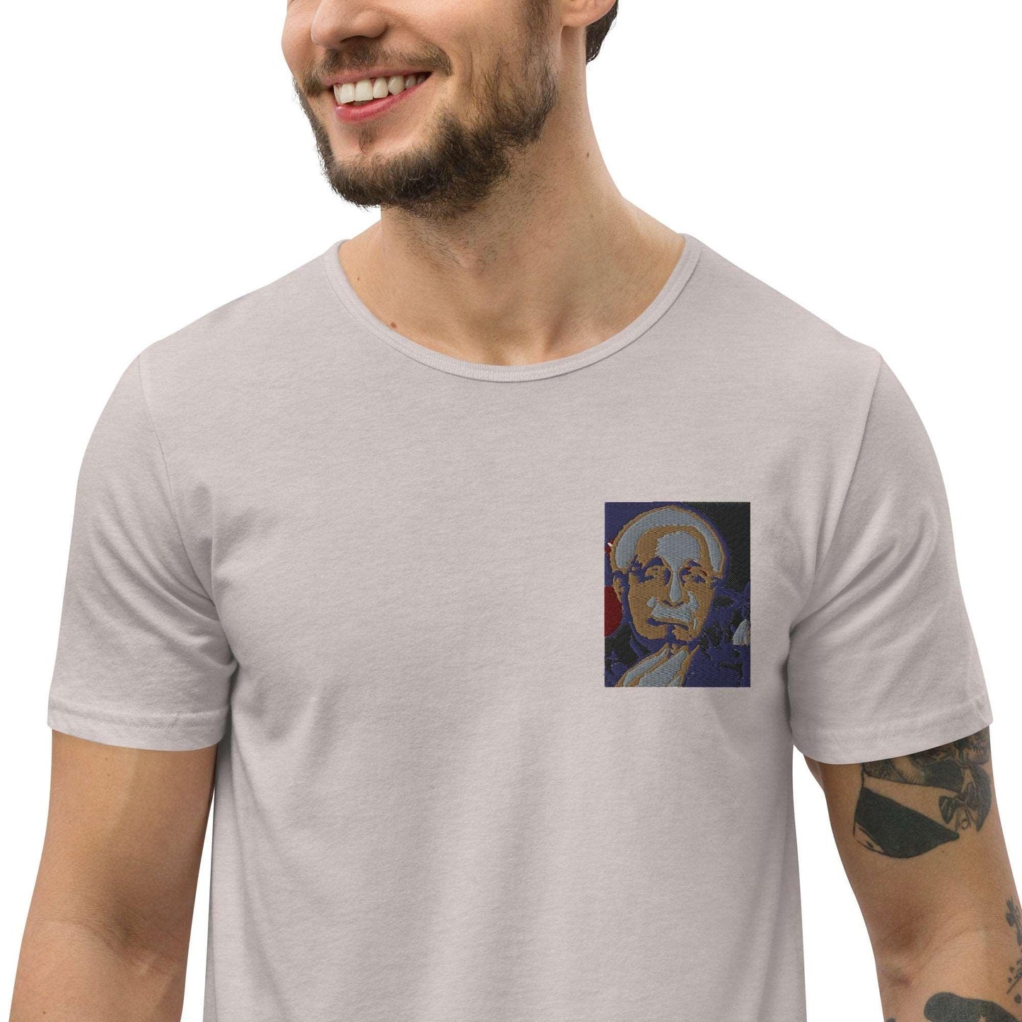 BURN ONE, Einstein! Men's Curved Hem T-Shirt - Lizard Vigilante