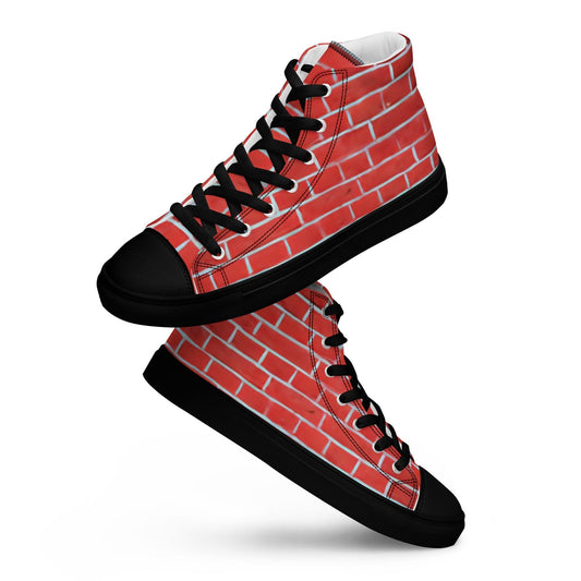Brick Art Men’s high top canvas shoes - Lizard Vigilante