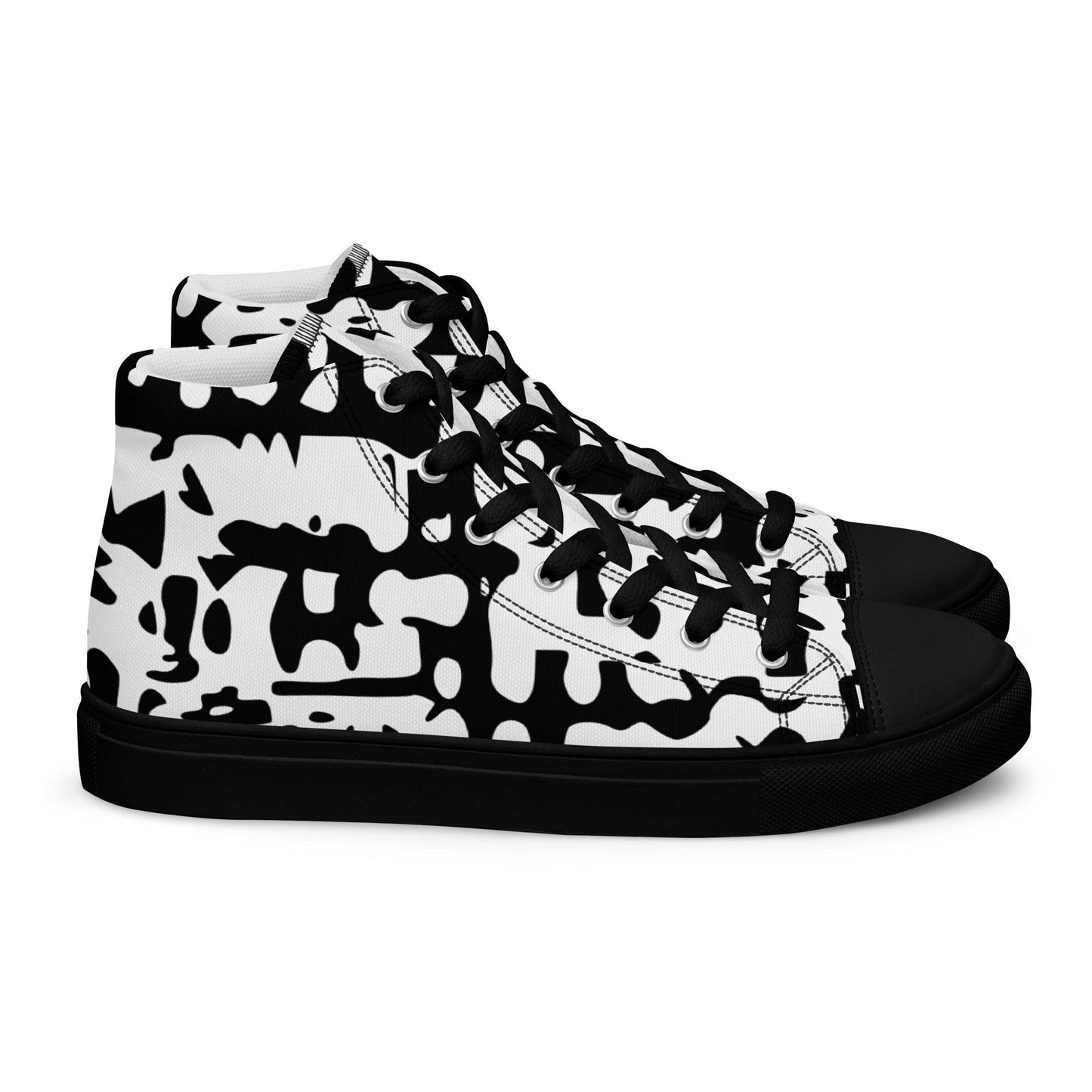 DeCoded Men’s High Top Canvas Shoes - Lizard Vigilante