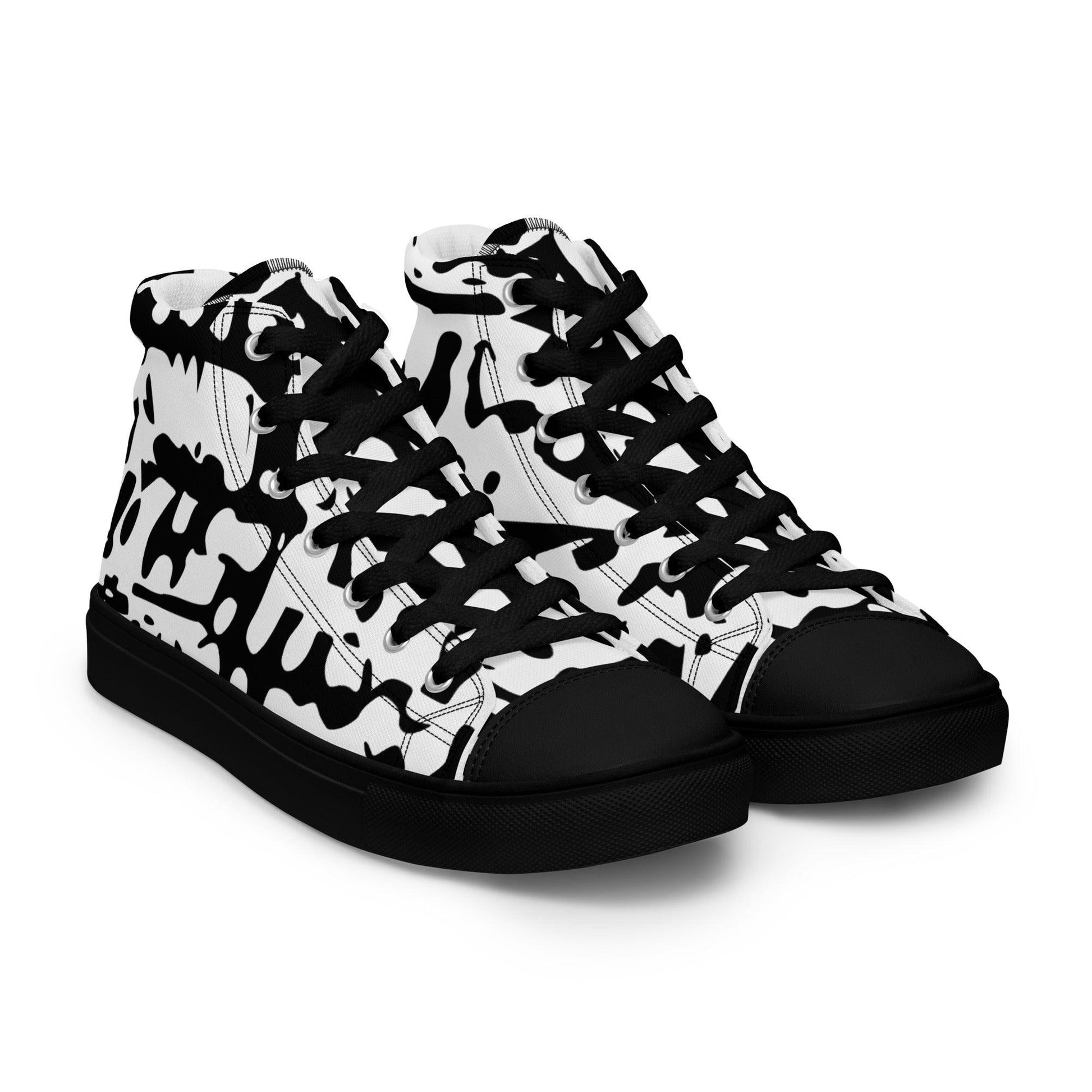 DeCoded Men’s High Top Canvas Shoes - Lizard Vigilante