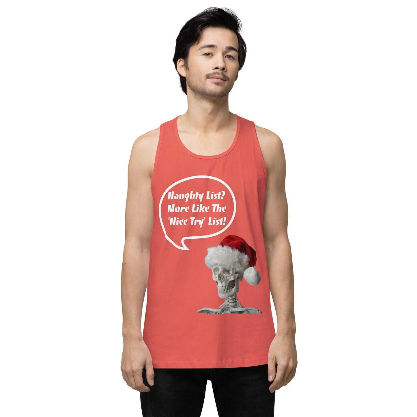 Naughty List? Men’s premium tank top / Christmas Holiday Tank Shirt - Lizard Vigilante