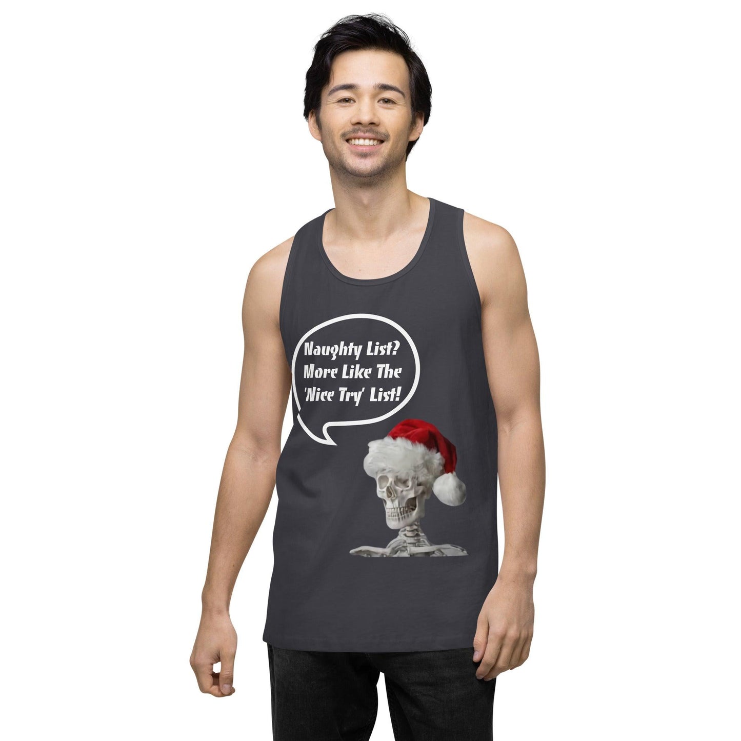 Naughty List? Men’s premium tank top / Christmas Holiday Tank Shirt - Lizard Vigilante