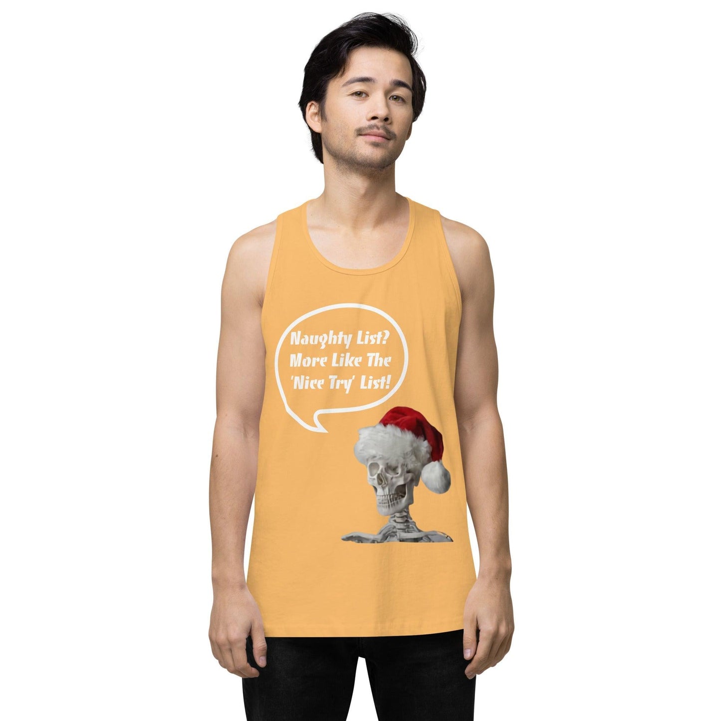 Naughty List? Men’s premium tank top / Christmas Holiday Tank Shirt - Lizard Vigilante