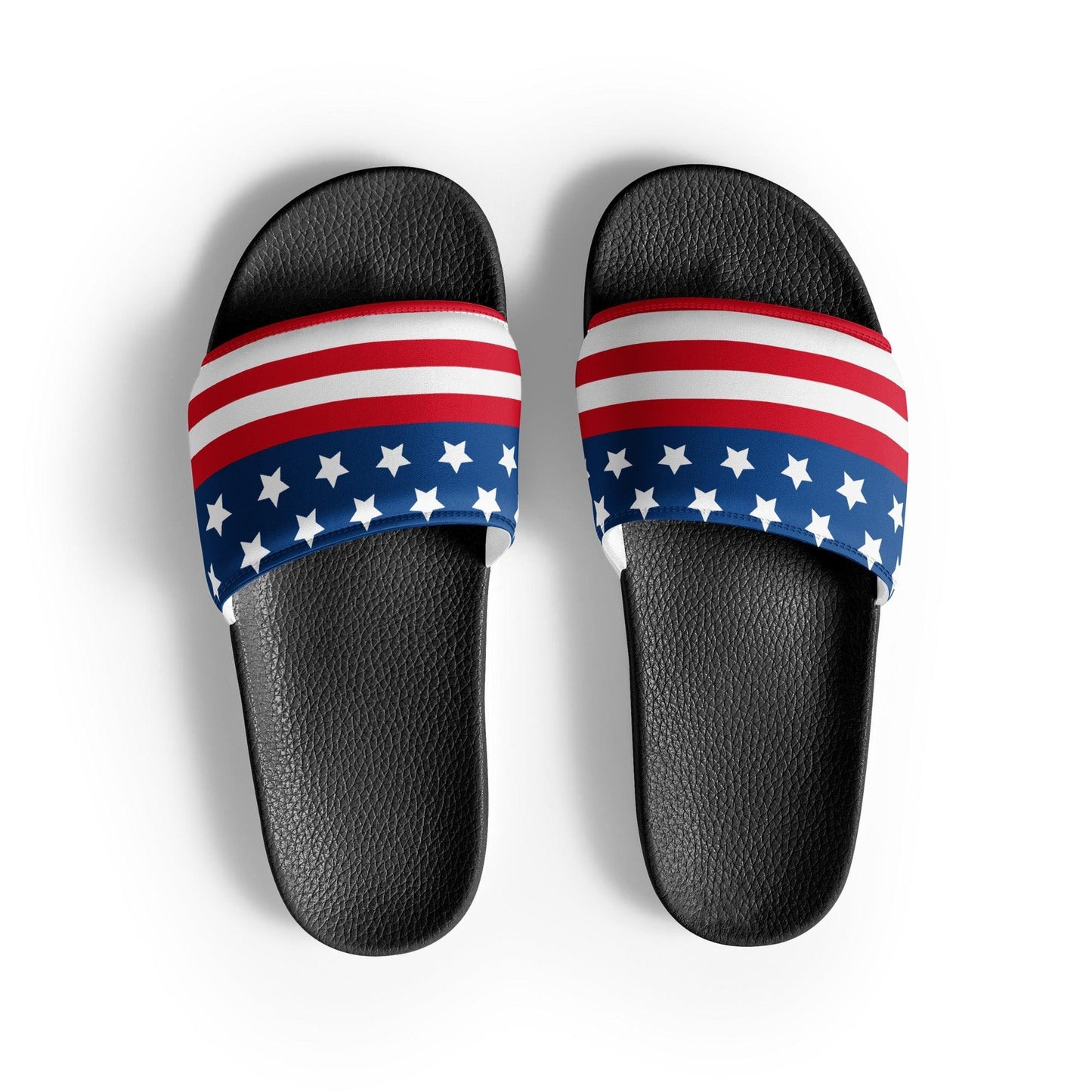 American Flag Men’s slides, Red White and Blue Footwear - Lizard Vigilante