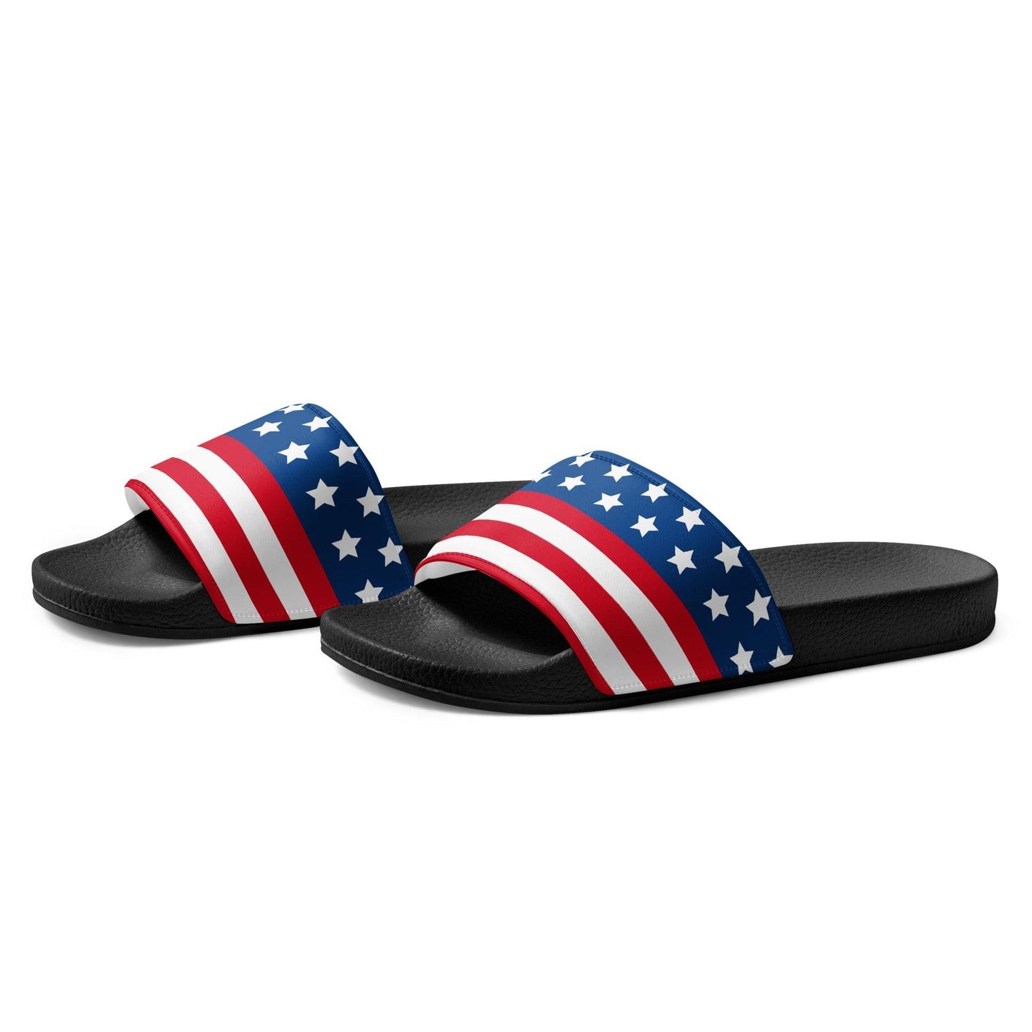 American Flag Men’s slides, Red White and Blue Footwear - Lizard Vigilante