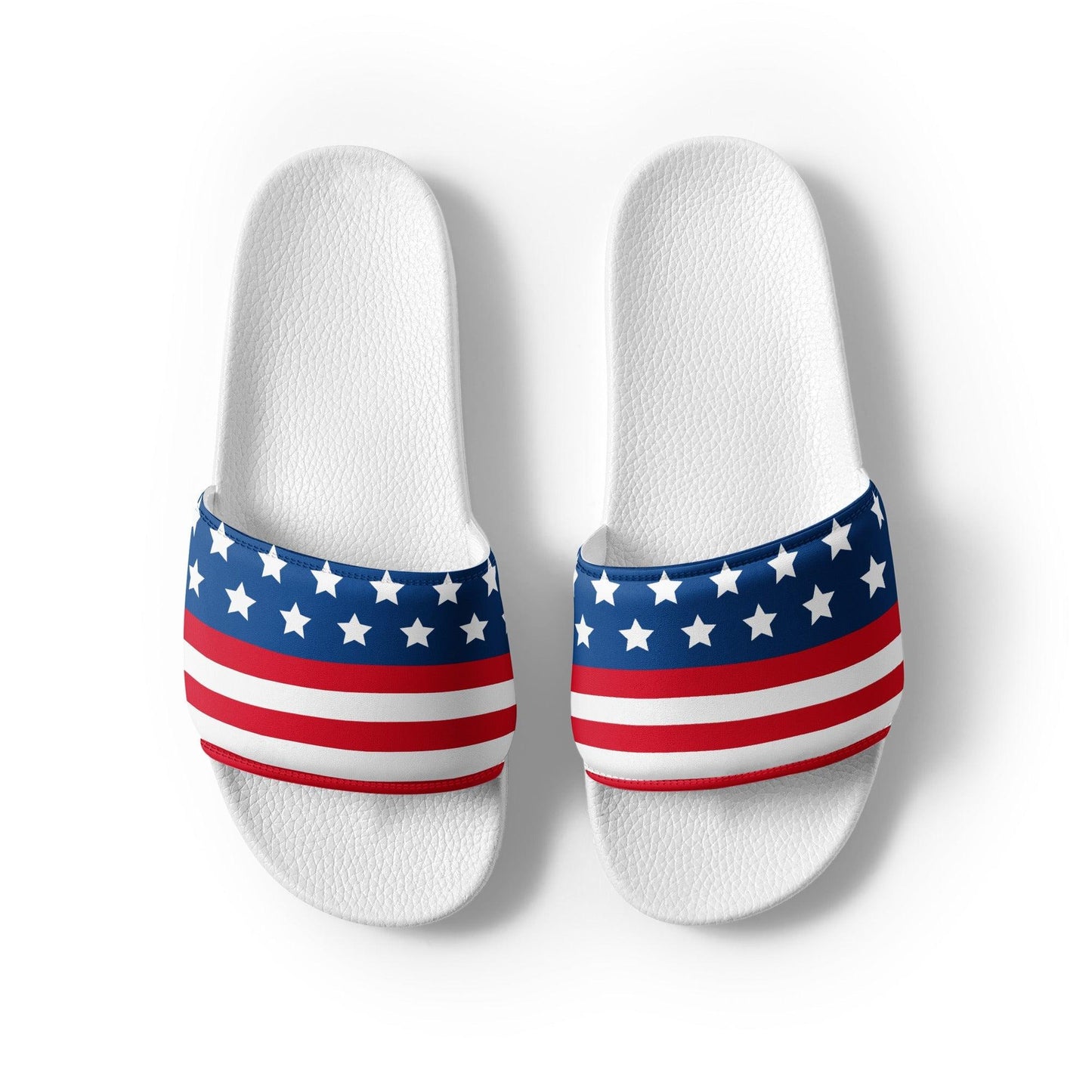 American Flag Men’s slides, Red White and Blue Footwear - Lizard Vigilante