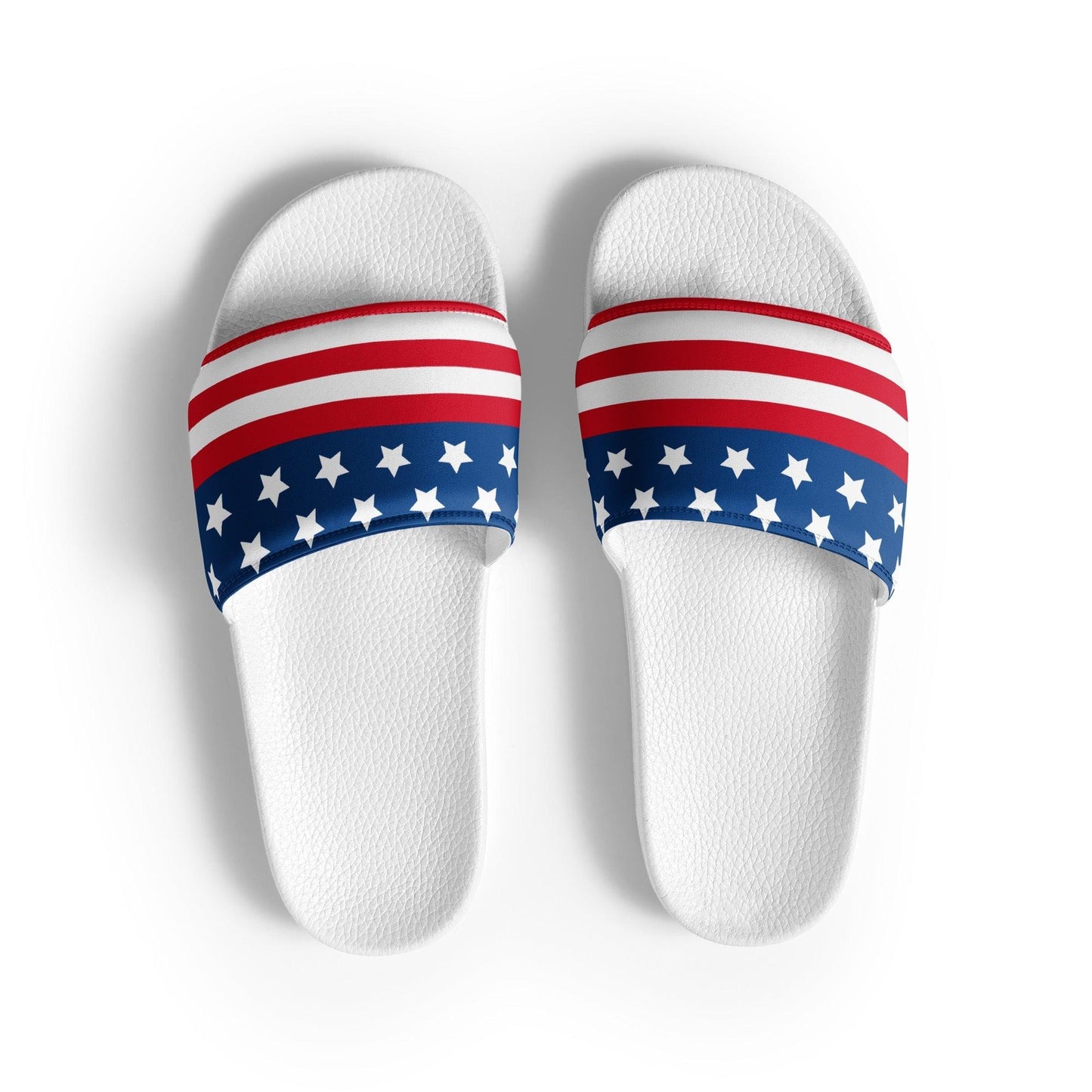 American Flag Men’s slides, Red White and Blue Footwear - Lizard Vigilante