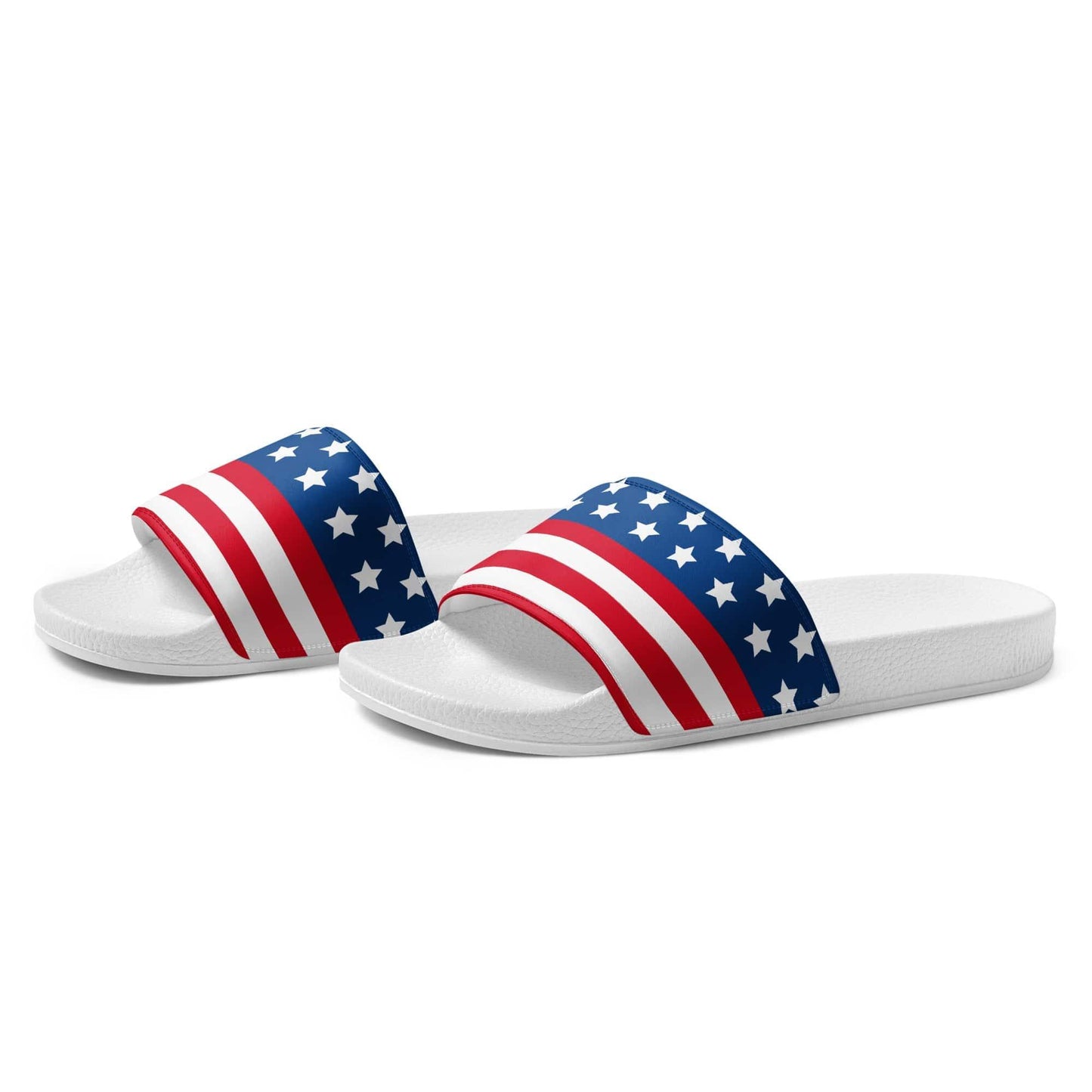 American Flag Men’s slides, Red White and Blue Footwear - Lizard Vigilante