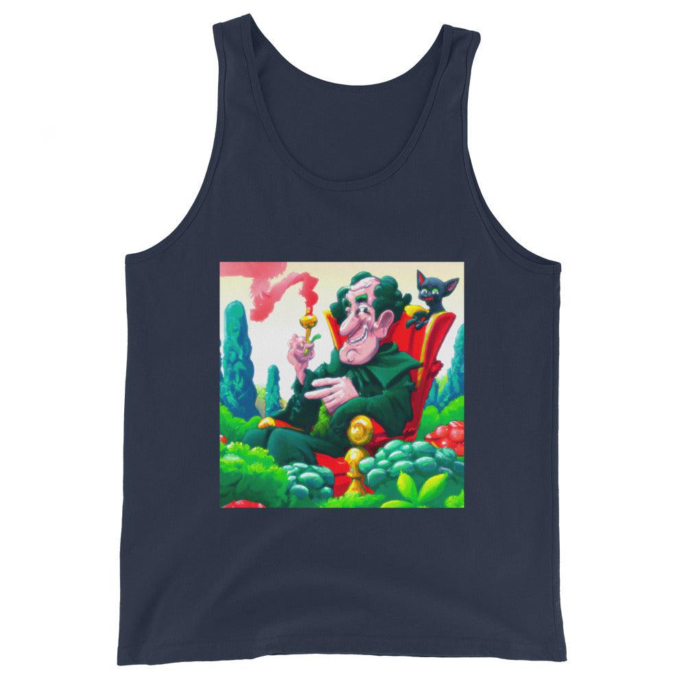 Warlock Smoking A Bowl Unisex Tank Top - Lizard Vigilante