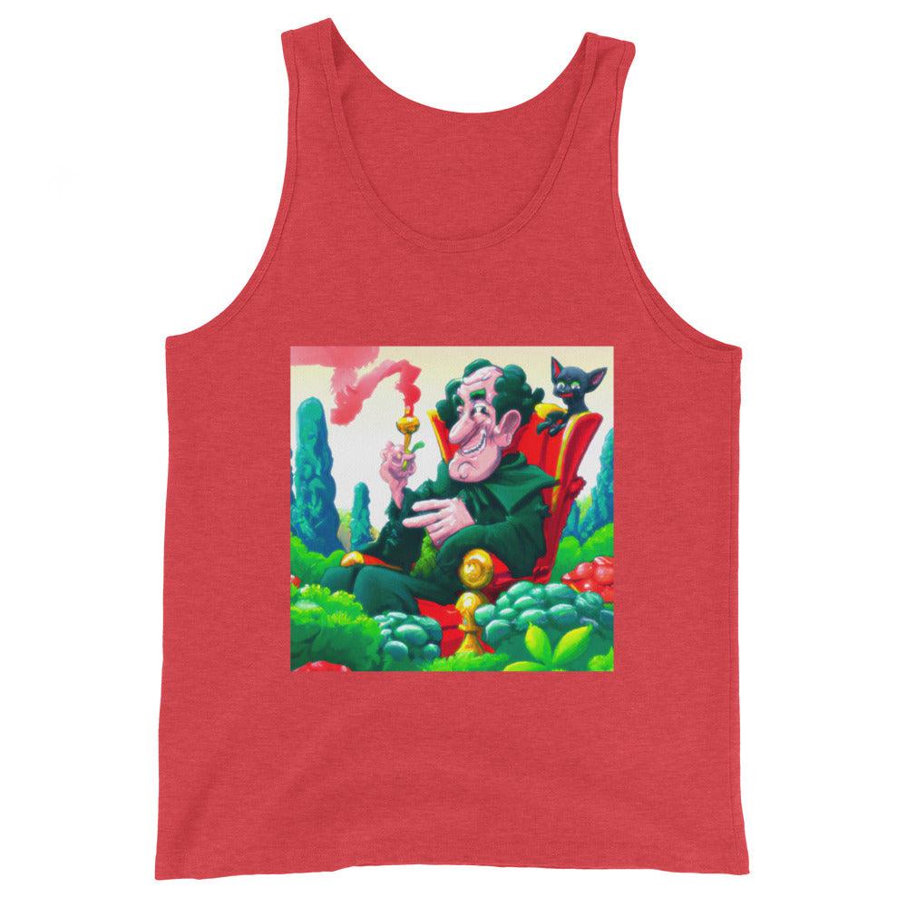 Warlock Smoking A Bowl Unisex Tank Top - Lizard Vigilante