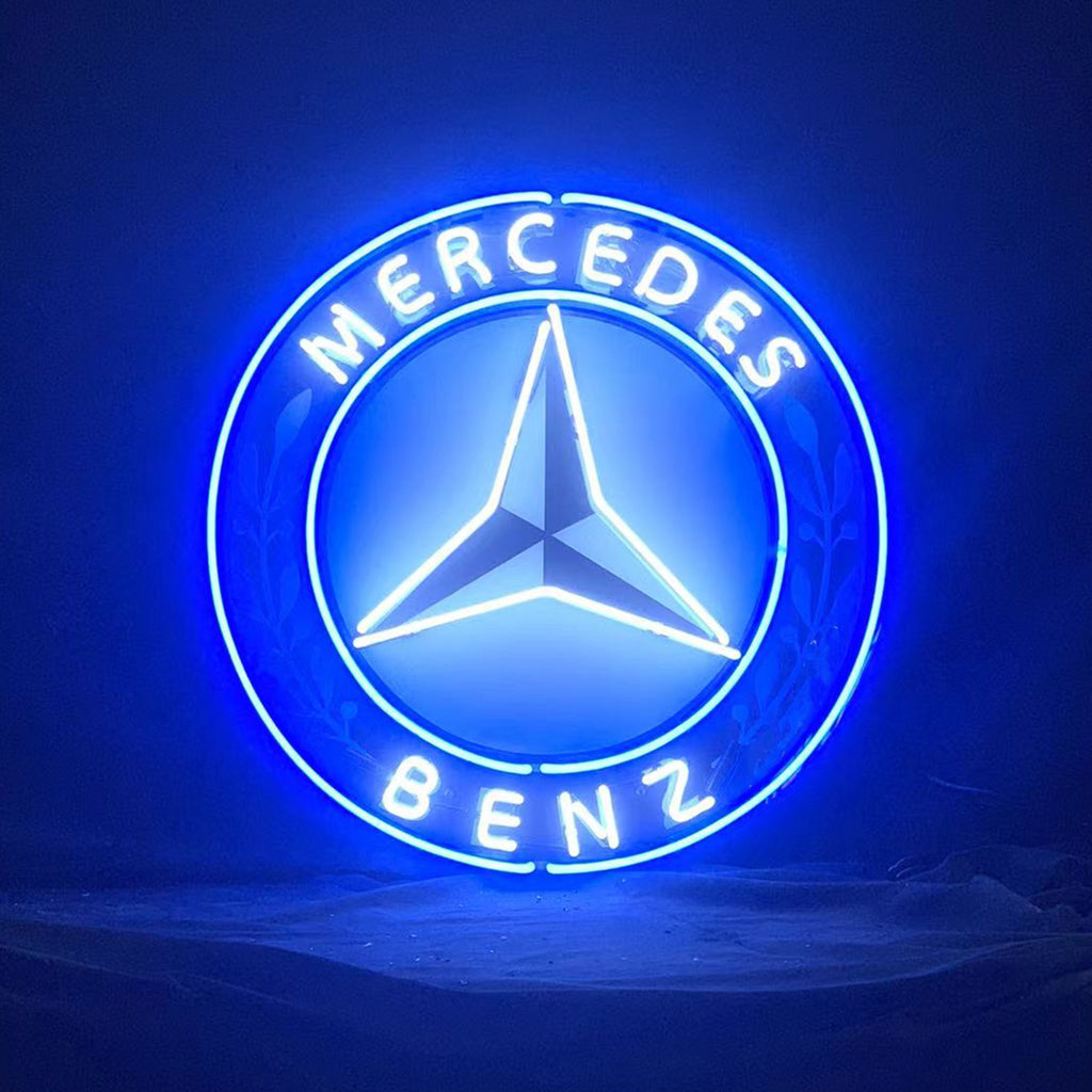 Mercedes Benz Auto Car Logo Neon Signs