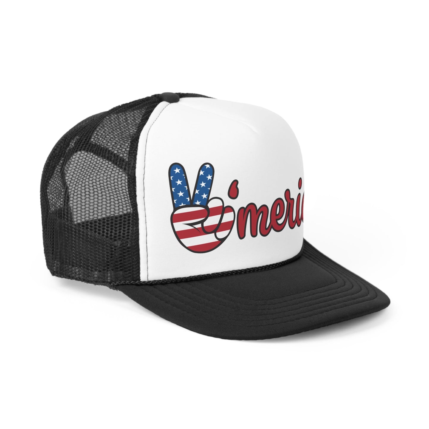 'merica Red White and Blue Patriotic Trucker Caps 22.8" 58cm 4 Colors - Premium Hats from Printify - Just $16.50! Shop now at Lizard Vigilante