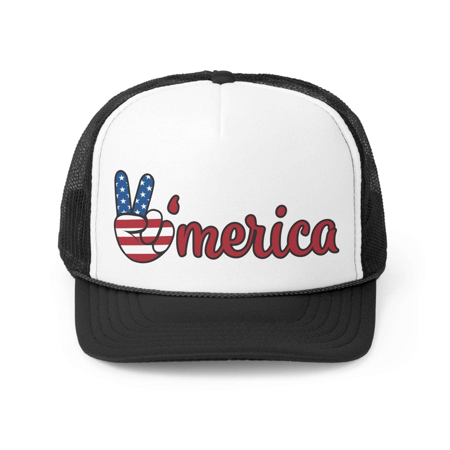 'merica Red White and Blue Patriotic Trucker Caps 22.8" 58cm 4 Colors - Premium Hats from Printify - Just $16.50! Shop now at Lizard Vigilante