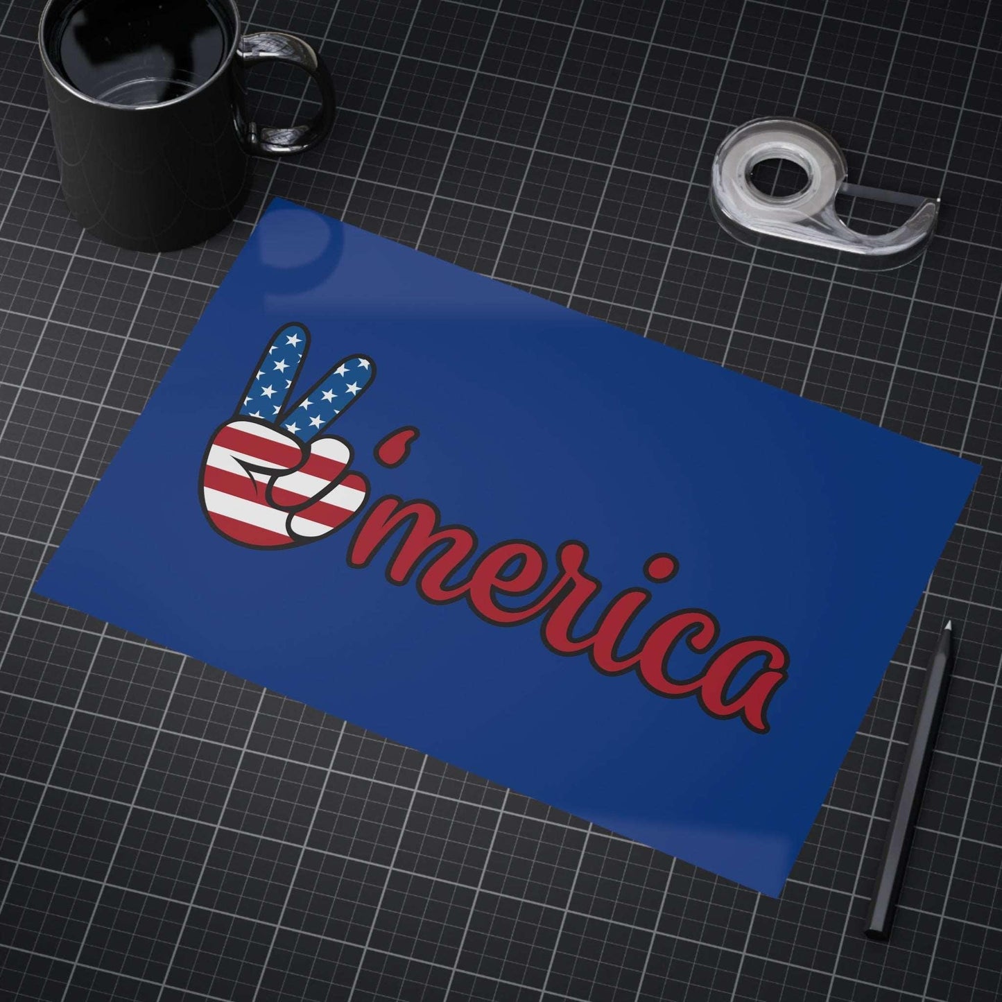 'merica USA Red White and Blue Unframed Prints - Premium Paper products from Printify - Just $54.99! Shop now at Lizard Vigilante