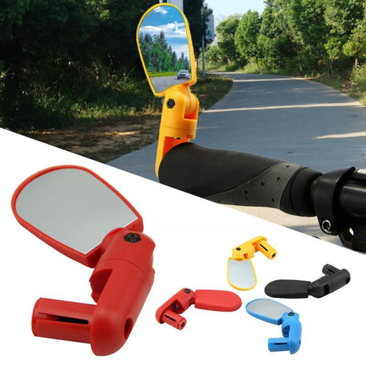 Mini Bike Mirrors Adjustable Rotate Flexible Cycling Rearview Handlebar Mini Safety Bicycle Rear View Mirror Bicycle Handlebar End Rear View Mirror Safe Rearview Mirrors For Mountain Road Bikes With Rotatable Head Colorful Design Mirrors